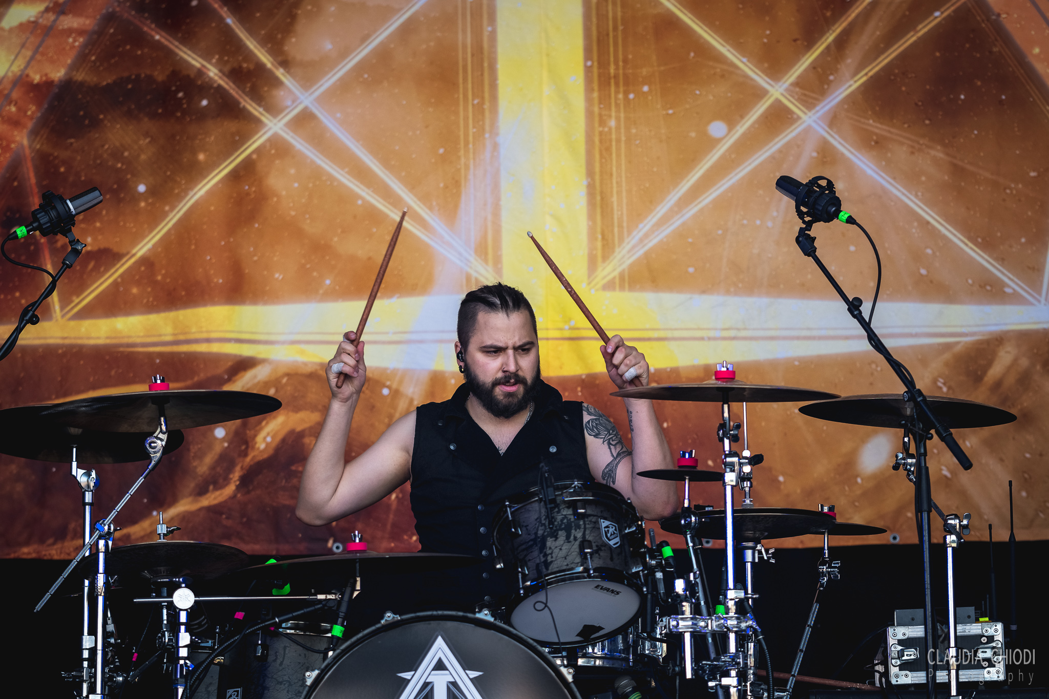 220820 Ad Infinitum playing at Rock The Lakes 2022 in Vallamand.
Photo: Claudia Chiodi 220820 Ad Infinitum playing at Rock The Lakes 2022 in Vallamand.
Photo: Claudia Chiodi