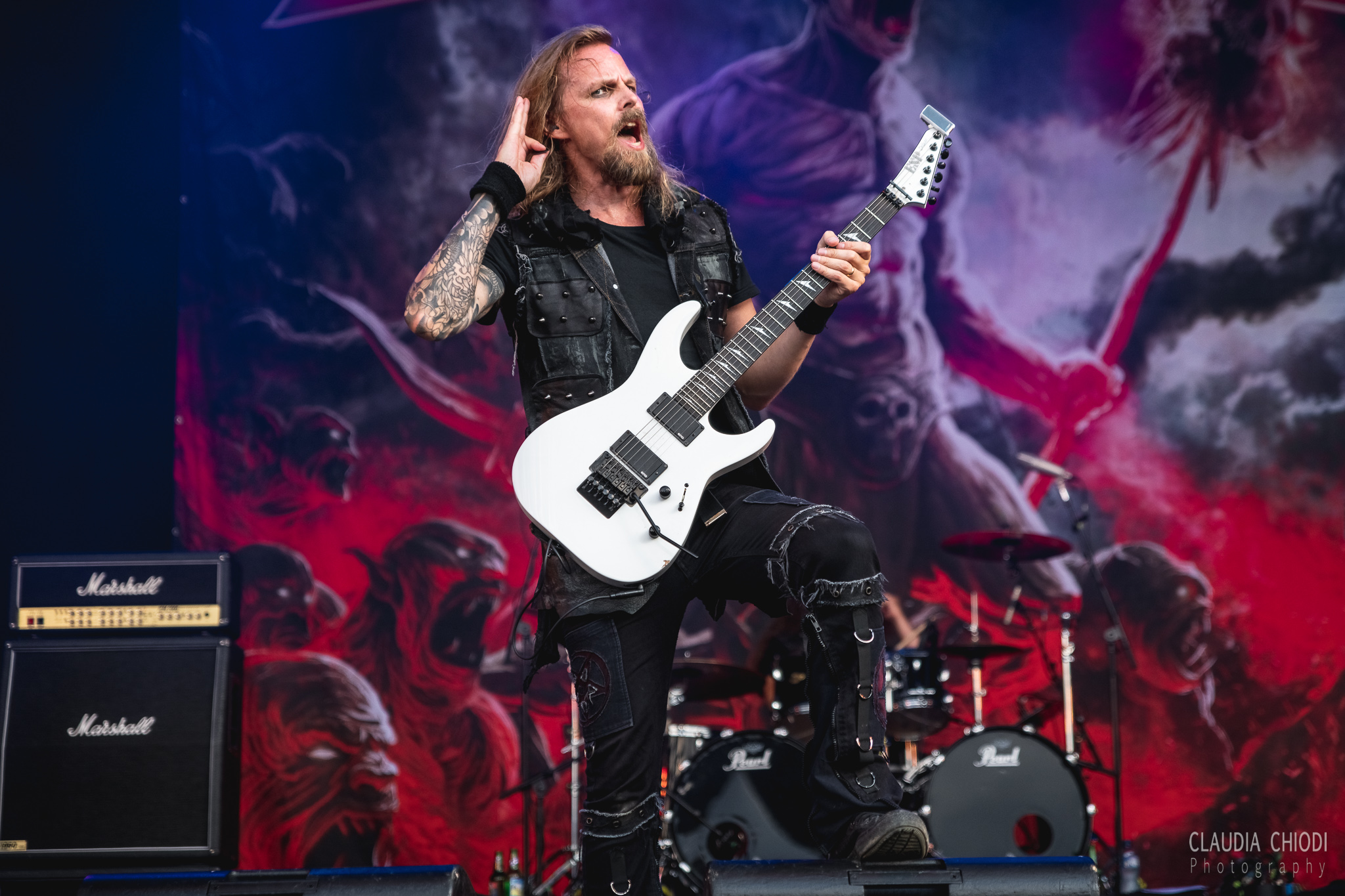 220820 Bloodbound playing at Rock The Lakes 2022 in Vallamand.
Photo: Claudia Chiodi 220820 Bloodbound playing at Rock The Lakes 2022 in Vallamand.
Photo: Claudia Chiodi