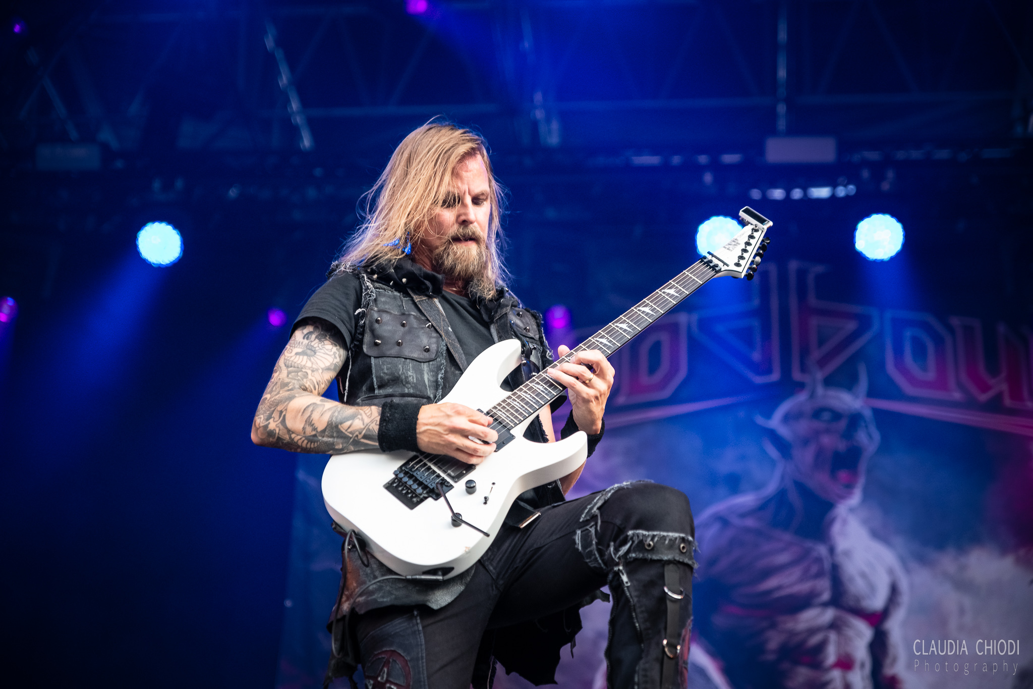 220820 Bloodbound playing at Rock The Lakes 2022 in Vallamand.
Photo: Claudia Chiodi 220820 Bloodbound playing at Rock The Lakes 2022 in Vallamand.
Photo: Claudia Chiodi