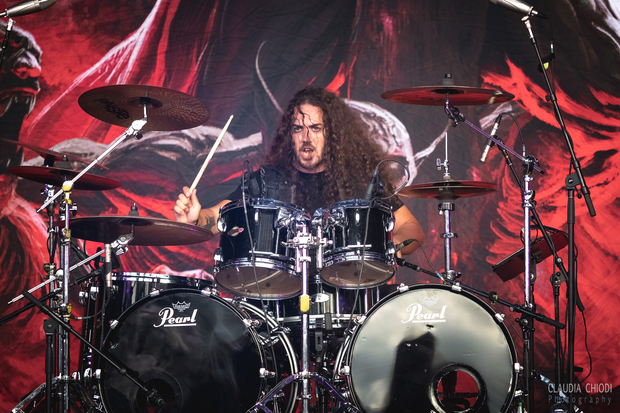 220820 Bloodbound playing at Rock The Lakes 2022 in Vallamand.
Photo: Claudia Chiodi 220820 Bloodbound playing at Rock The Lakes 2022 in Vallamand.
Photo: Claudia Chiodi