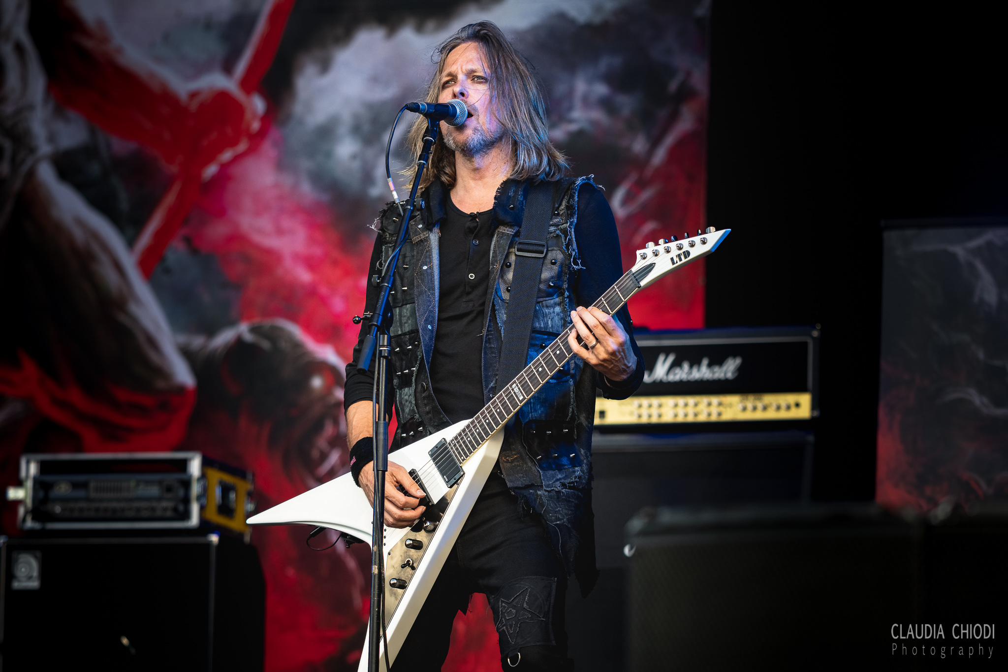 220820 Bloodbound playing at Rock The Lakes 2022 in Vallamand.
Photo: Claudia Chiodi 220820 Bloodbound playing at Rock The Lakes 2022 in Vallamand.
Photo: Claudia Chiodi