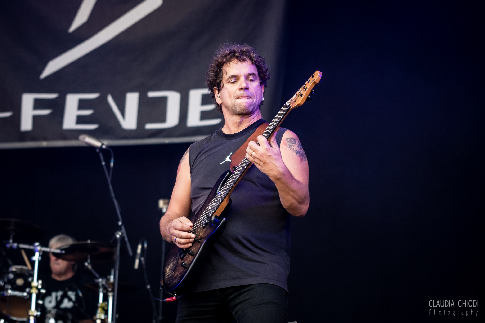 220820 D-Fender playing at Rock The Lakes 2022 in Vallamand.
Photo: Claudia Chiodi 220820 D-Fender playing at Rock The Lakes 2022 in Vallamand.
Photo: Claudia Chiodi