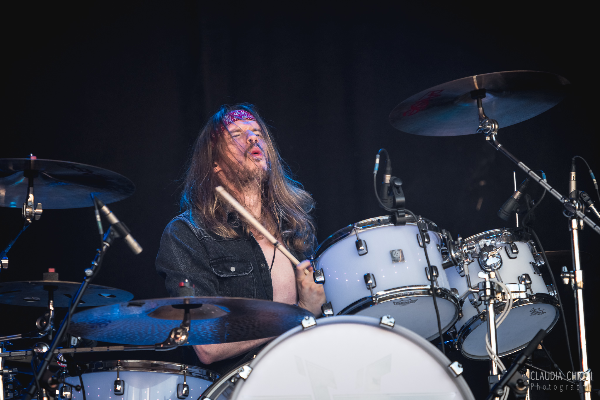 220821 Fighter V playing at Rock The Lakes 2022 in Vallamand.
Photo: Claudia Chiodi 220821 Fighter V playing at Rock The Lakes 2022 in Vallamand.
Photo: Claudia Chiodi