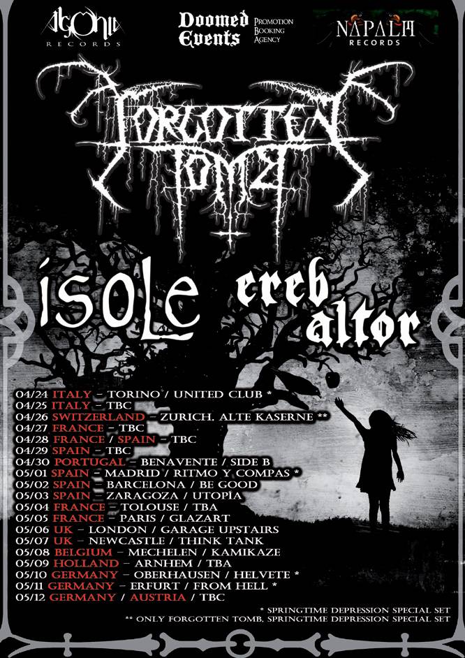 forgotten tomb auf europa-tour
