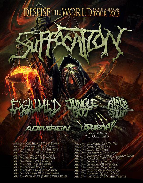 JUNGLE ROT ANNOUNCE NORTH AMERICAN TOUR DATES