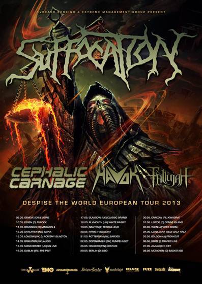 SUFFOCATION –  Despise The World European Tour 2013
