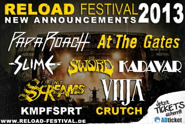 Reload – neun-teiliges Bandpaket angefÃ¼hrt von PAPA ROACH und AT THE GATES