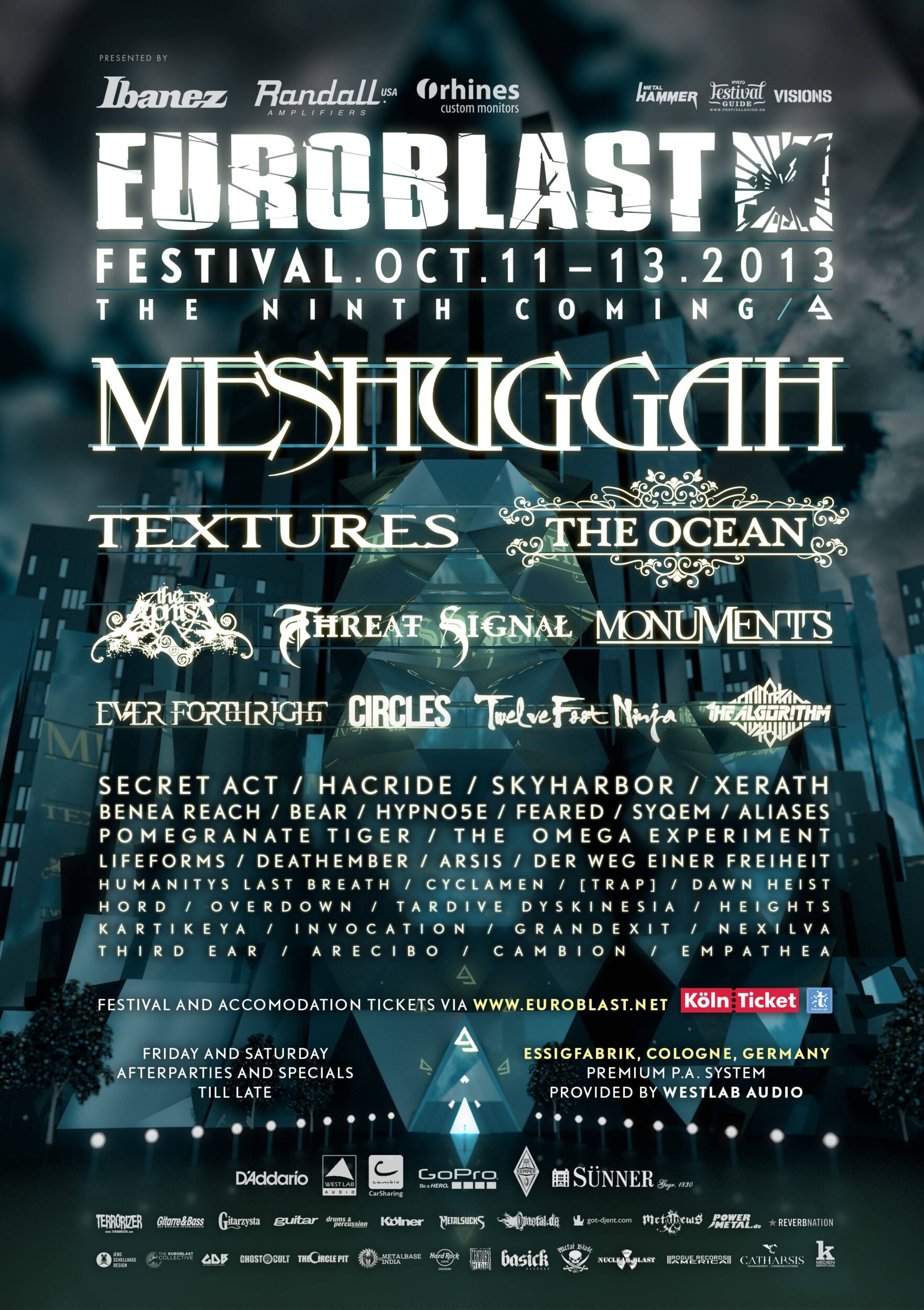 meshuggah als headliner am euroblast 2013
