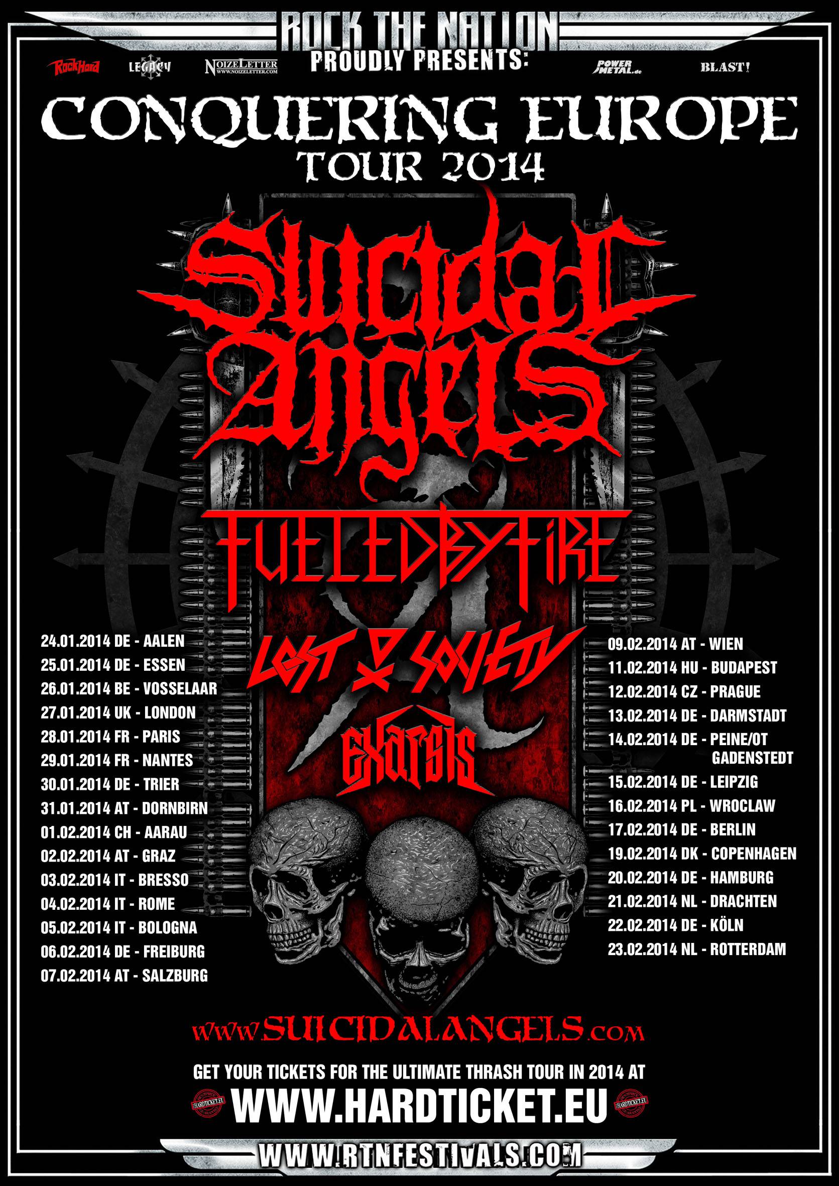SUICIDAL ANGELS â€“ auf groÃŸer â€žDivide and conquerâ€œ-Headlinertour!