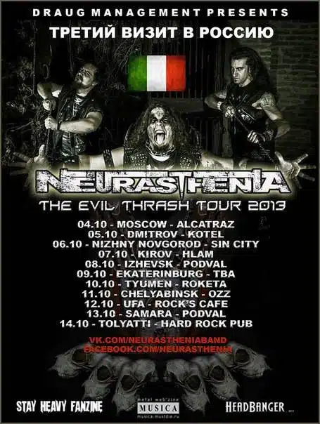 neurasthenia on russian tour