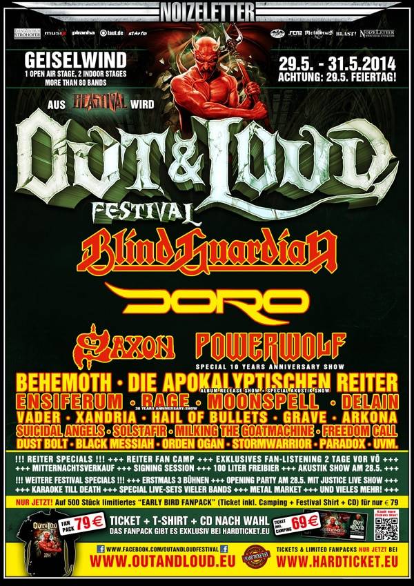 OUT & LOUD â€“ SAXON und DUST BOLT bestÃ¤tigt!