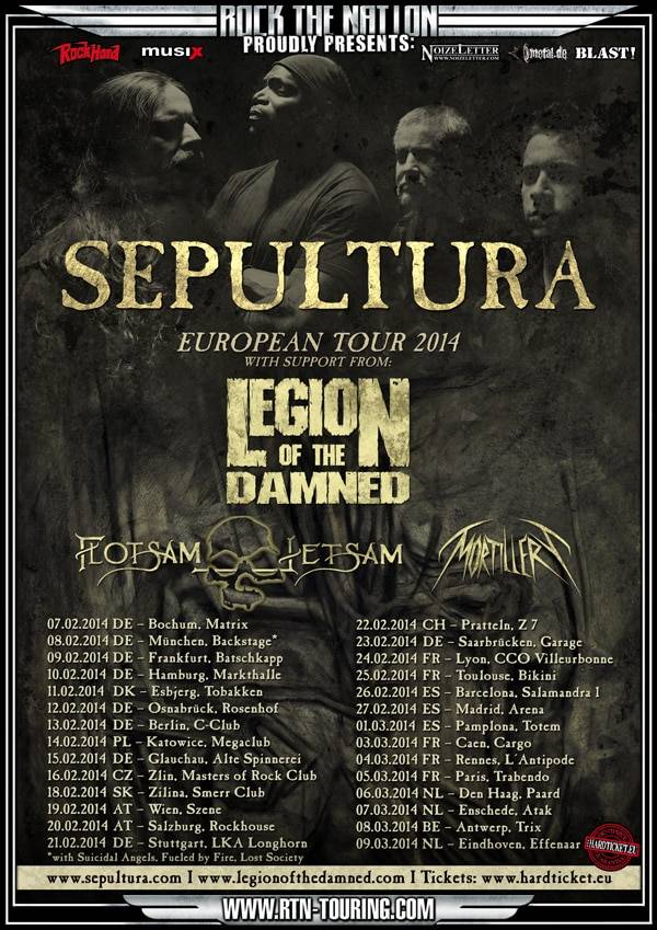 Sepultura auf europatour – auch im z7!!!
