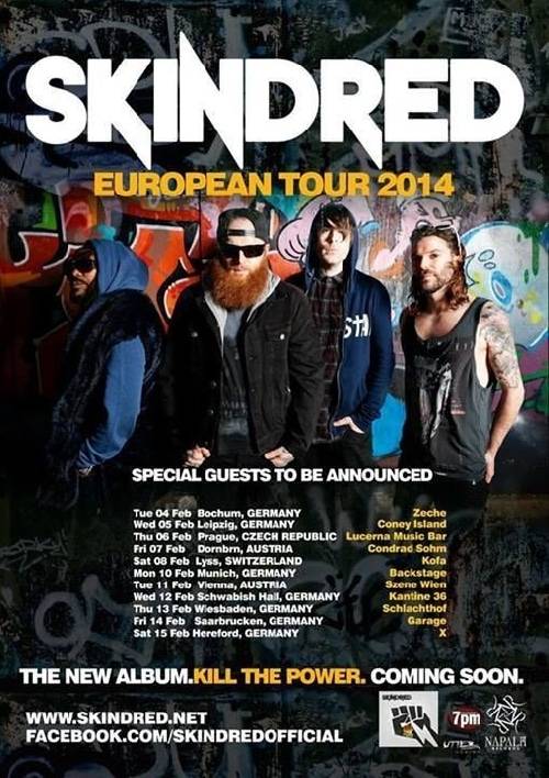 SKINDRED – kommen mit SOiL im Februar auf Europa Tour
