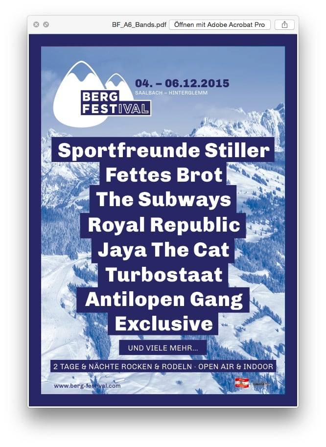 BERG-FESTIVAL Saalbach Hinterglemm – der Berg rockt