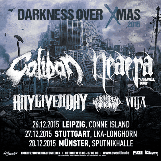 CALIBAN @ Darkness Over X-Mas Tour 2015