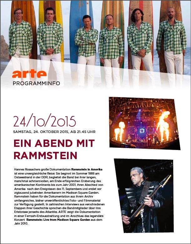 rammstein auf arte
