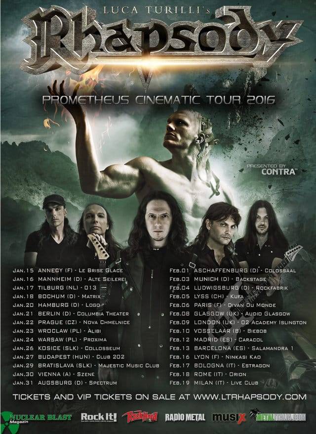 Luca Turilli’s RHAPSODY – Special Guests Europa-Tour 2016