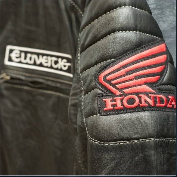 elu lederjacke emblem