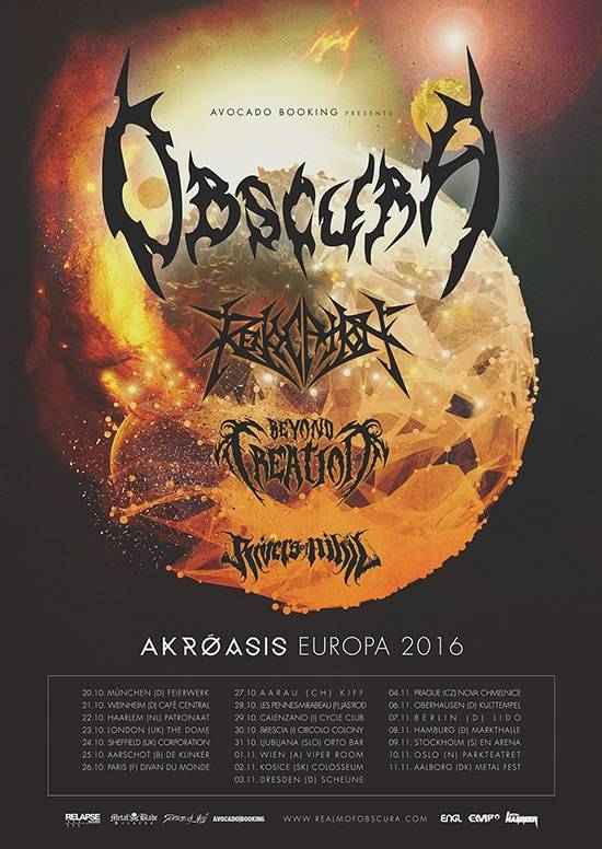 REVOCATION – Europatour mit Obscura und Rivers Of Nihil
