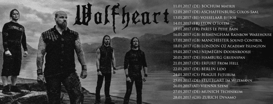 WOLFHEART im Januar 2017 auf „Insomnium’s Winter’s Gate“-Tour – auch im Dynamo Zürich