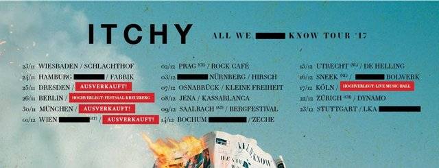 ITCHY starten morgen ihre „All We Know“-Tour