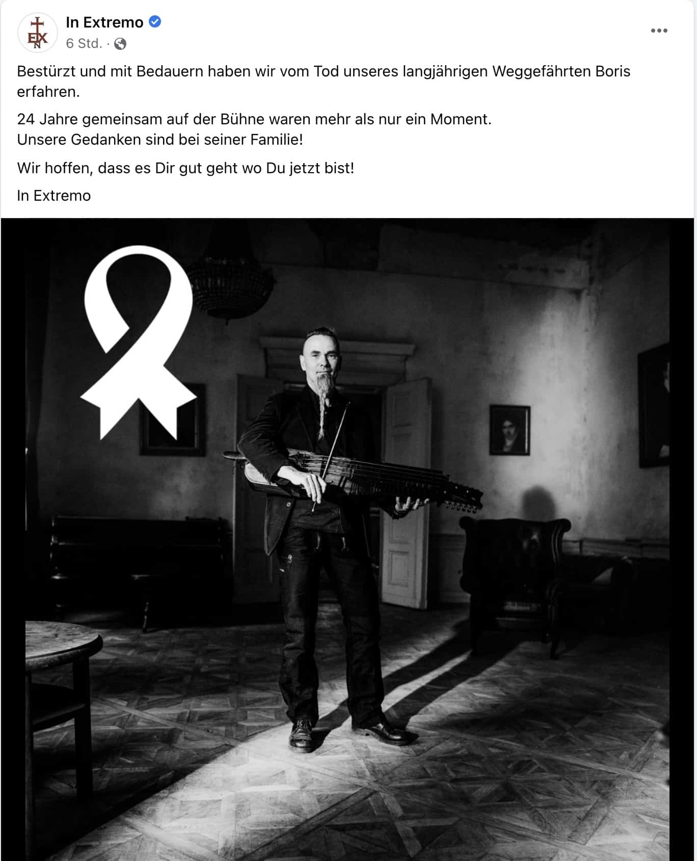 IN EXTREMO – R.I.P. Boris „Yellow“ Pfeiffer