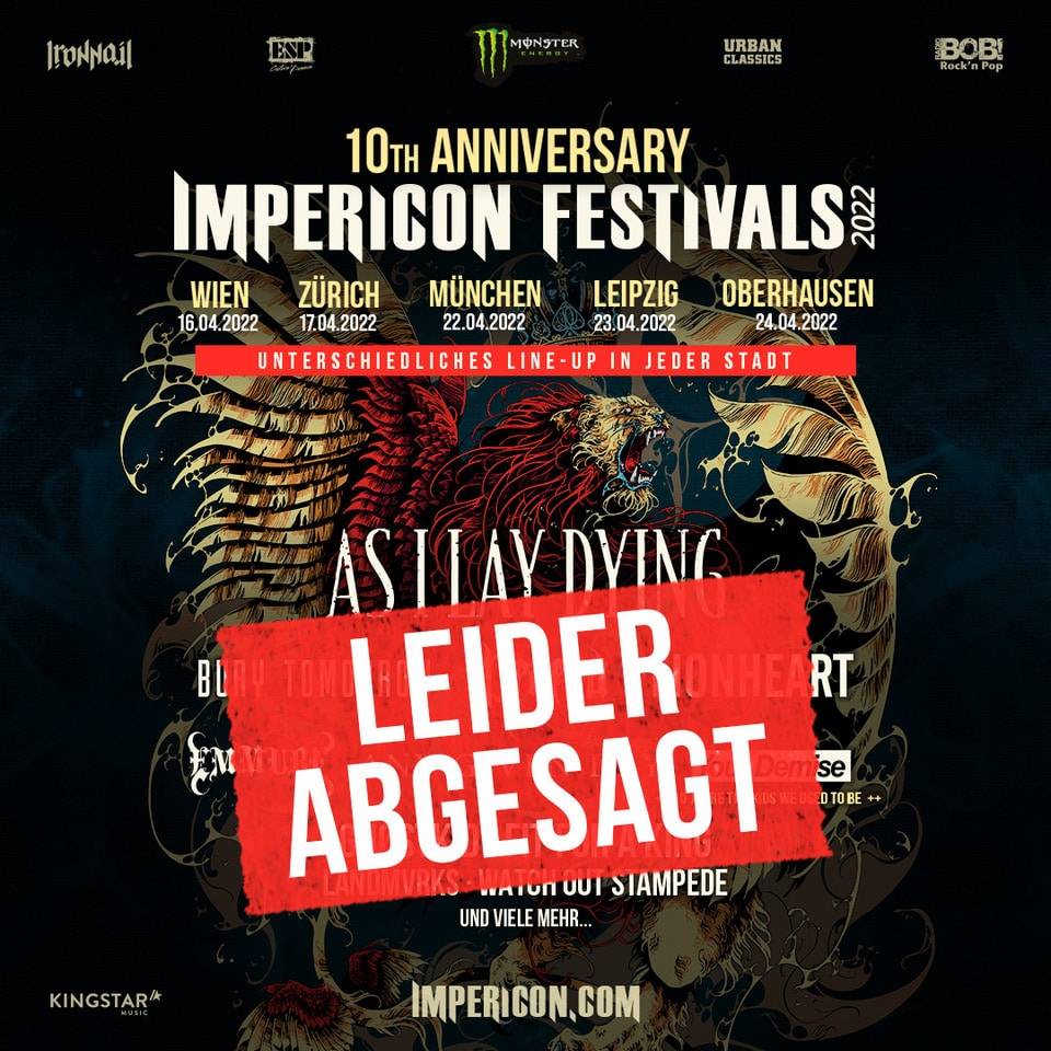 Impericon Festivals 2022 werden abgesagt