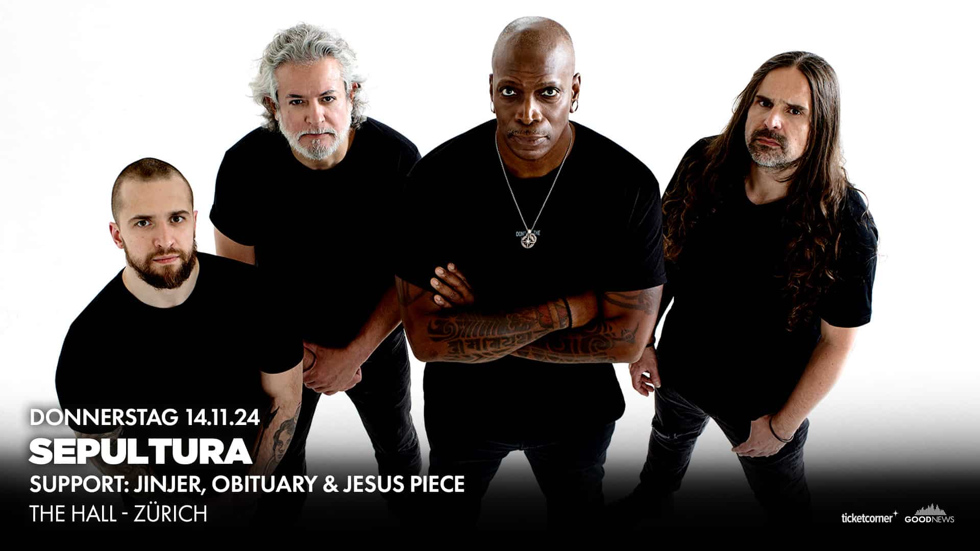 SEPULTURA und JINJER Ende 2024 in THE HALL Zürich